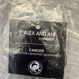 Alex and Ani Silver Cancer Zodiac Charm Bracelet
